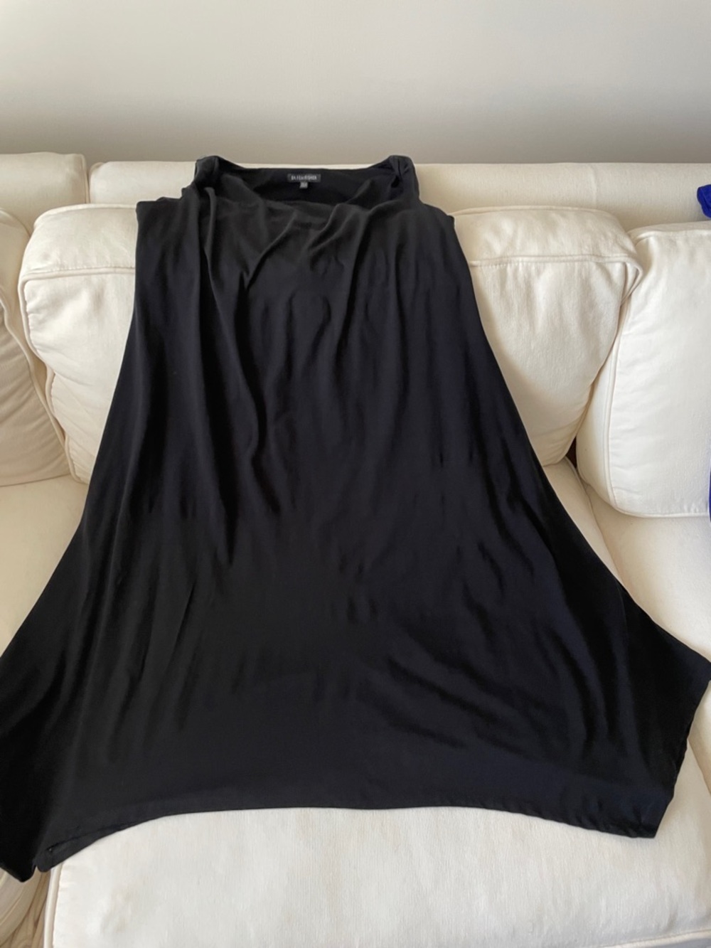 Eileen Fisher Black Draped Sleeveless Top